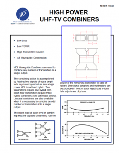 High Power UHF TV Combiner Data Sheet